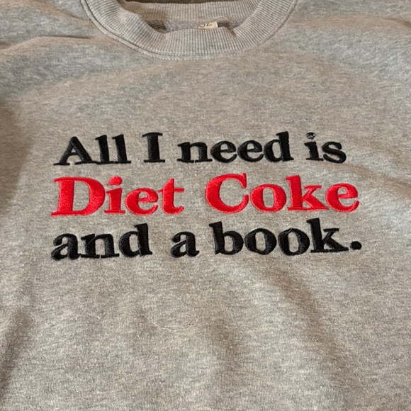 Gray Diet Coke Sweatshirt with Fun Text - Picture 2 of 4